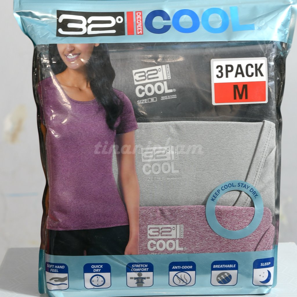 Brand New 32 Degrees Cool Women Tee 3 Pack